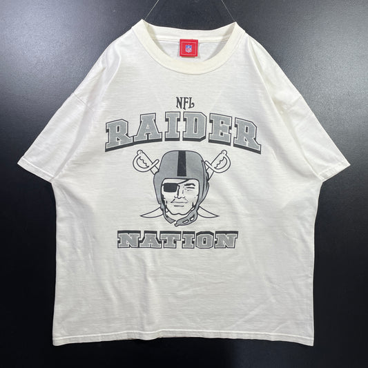 (XL) RAIDERS Vintage NFL T-Shirt / A0917T