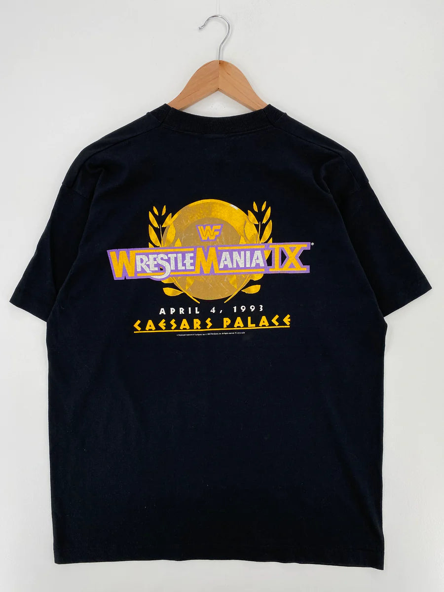 .1993 WRESTLE MANIA IX Made in USA Size XL Vintage WWF T-shirt / E8264T