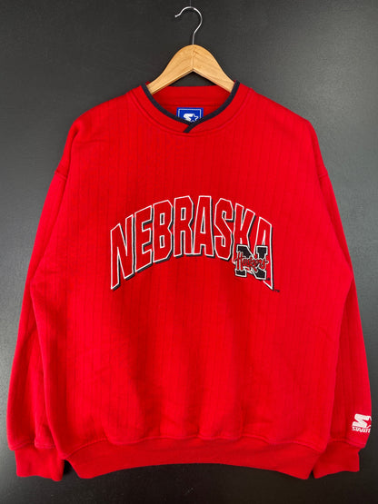 90’s STARTER x NEBRASKA Size L Vintage College Sweat-shirt / E9620S