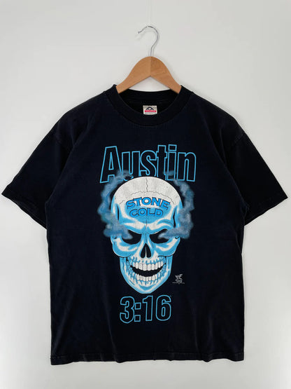1998 STONE COLD AUSTIN Size L Vintage WWF T-shirt / E8267T