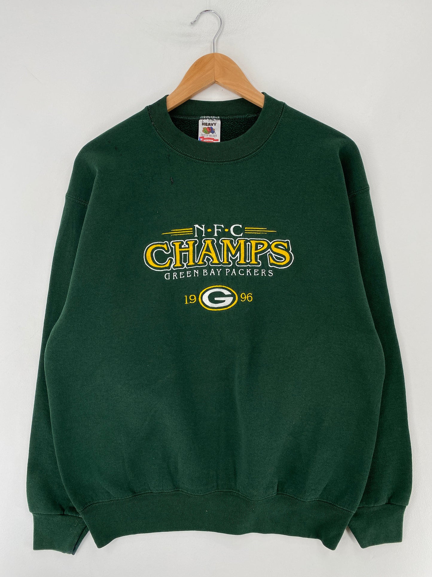1996 GREEN BAY PACKERS Made in USA Size L Vintage NFL Sweat-Shirt / F6120S