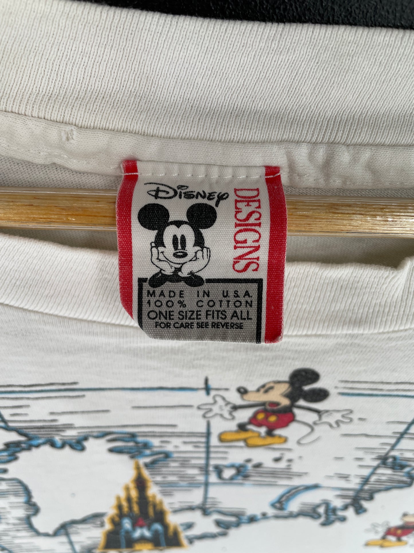 90's DISNEY MICKEY Made in USA Size Approx.XL Vintage T-Shirt / F599T