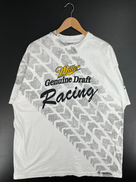 90’s MILLER RACING Size XXL Vintage T-Shirt / G213T