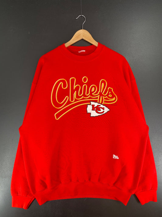 1996 KANSAS CITY CHIEFS Size Approx XL Vintage NFL Sweat-Shirt / F4761S