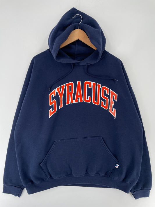Vintage RUSSELL x SYRACUSE Size XL Vintage College Hoodie Sweat-shirt / E7699S