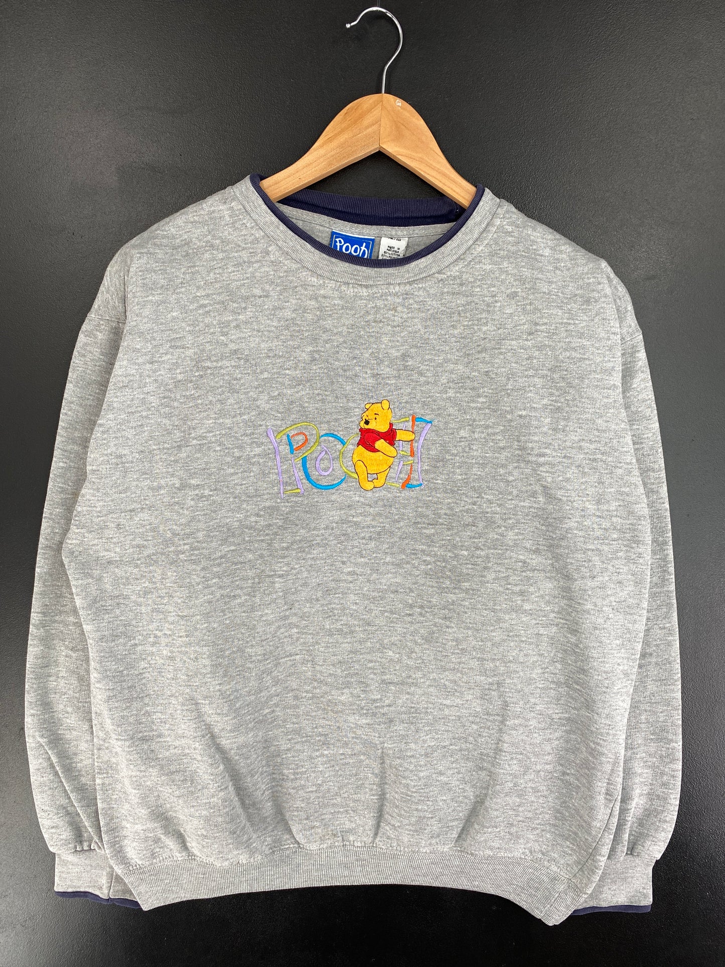 00' DISNEY POOH Size XL Vintage Sweat-shirt / E9467S