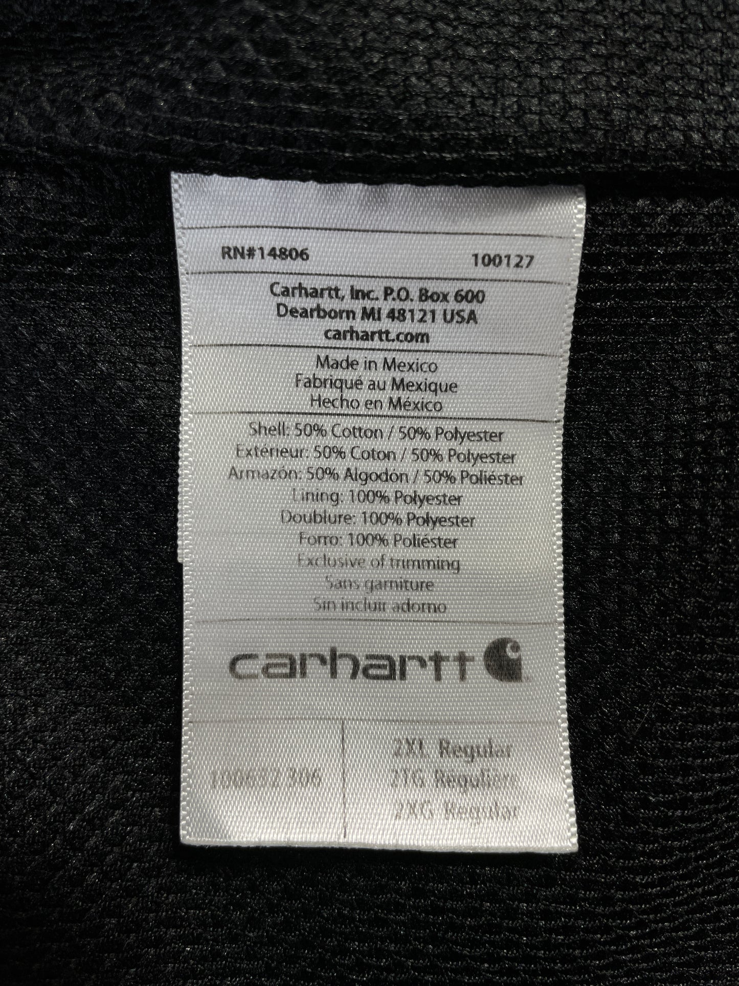 Vintage CARHARTT Size XXL Zip-up Hoodie Sweat-Shirt / E7937S