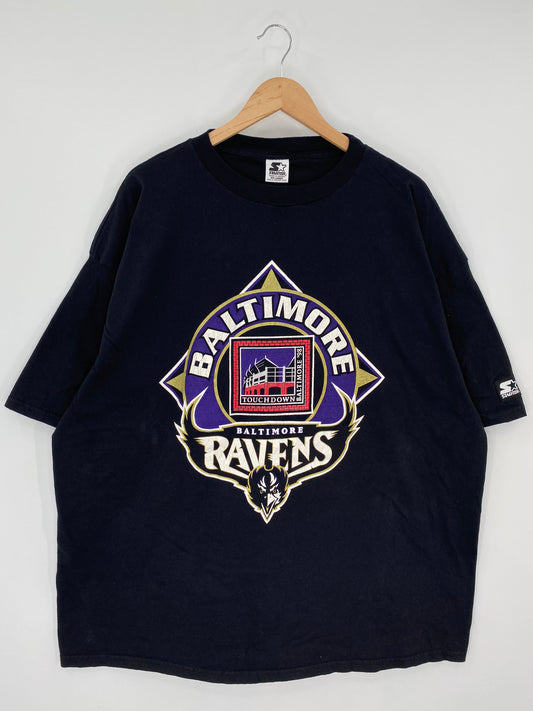 1998 STARTER x BALTIMORE RAVENS Size XXL Vintage NFL T-shirt / E9431T