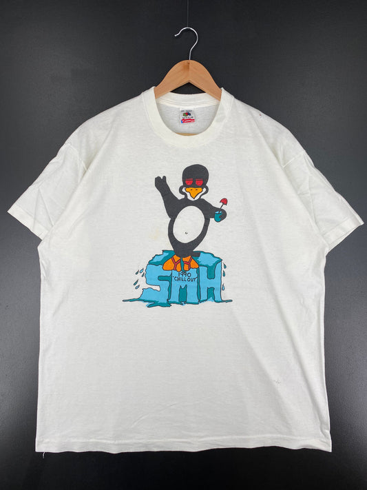 1990 PENGUIN SMH CHILL OUT Made in USA Size XXL Vintage T-Shirt / G2040T