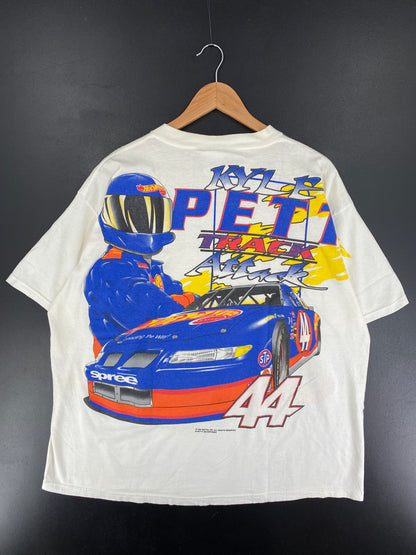 1997 HOT WHEELS KYLE PETTY Made in USA Size XL Vintage Racing T-Shirt / F476T