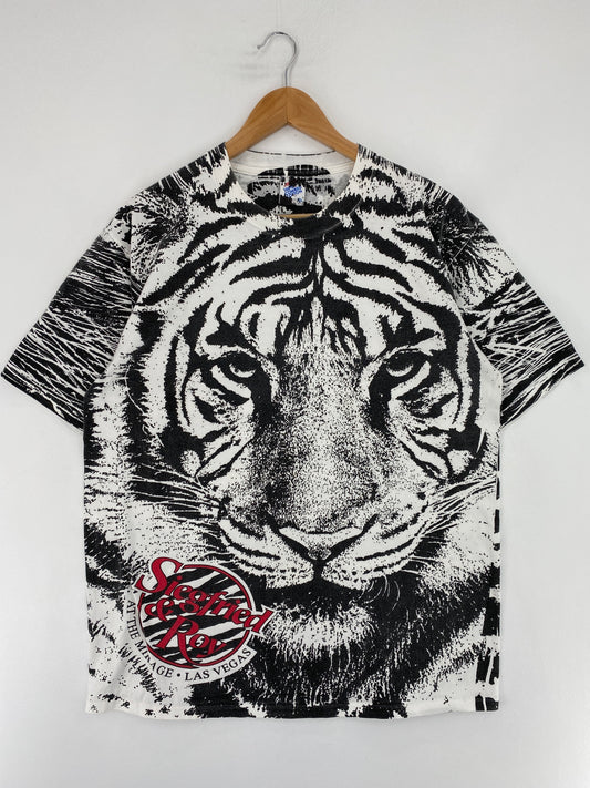 90's TIGER Made in USA Size XL Animal T-Shirt / E8309T