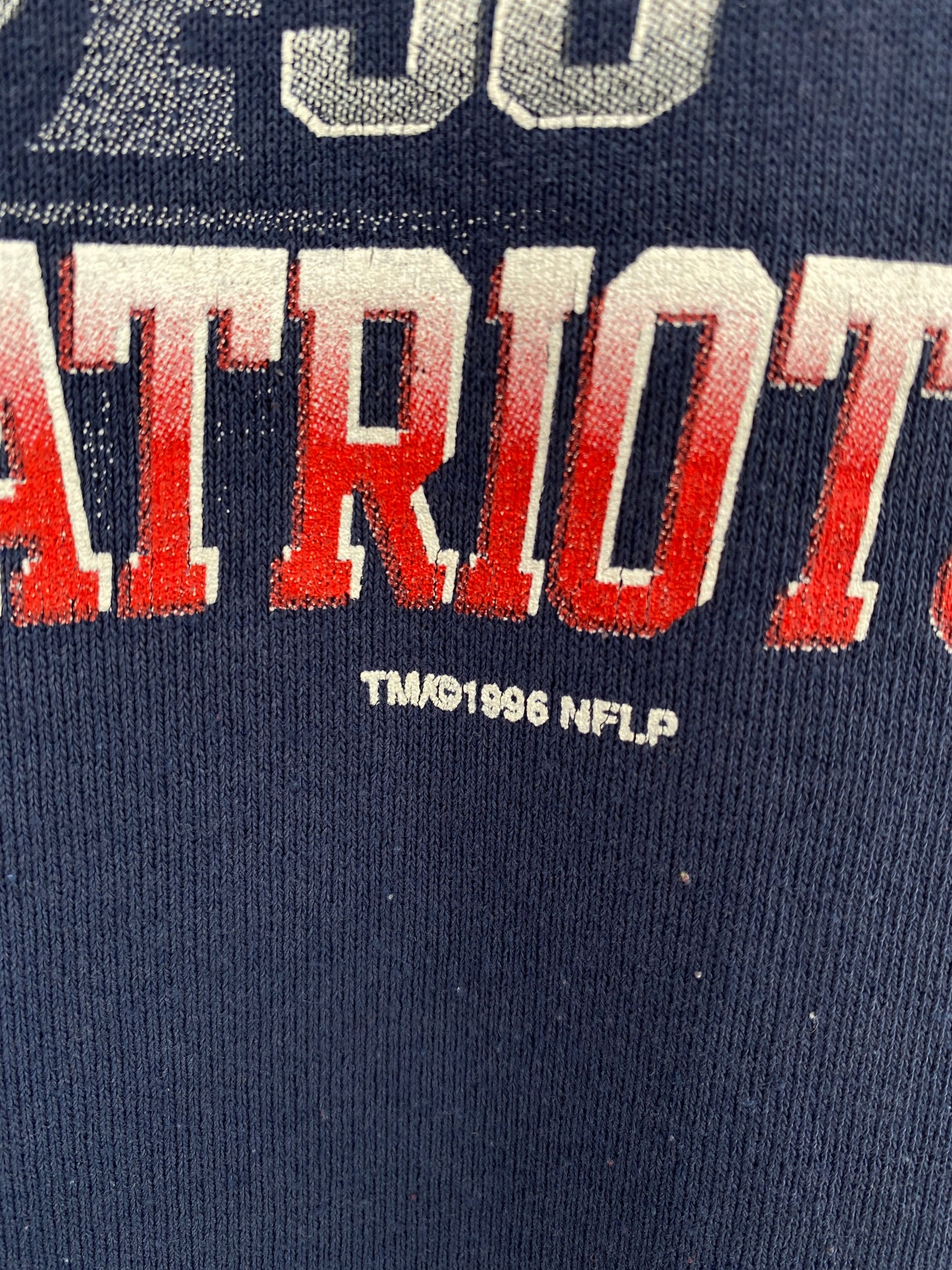 1996 NEW ENGLAND PATRIOTS Made in USA Size XL Vintage NFL Sweat-Shirt / E8163S