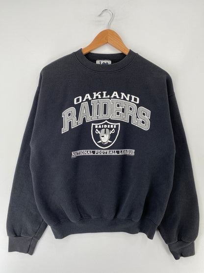 1998 OAKLAND RAIDERS Made in USA Size XL Vintage NFL Sweat-shirt / F4S