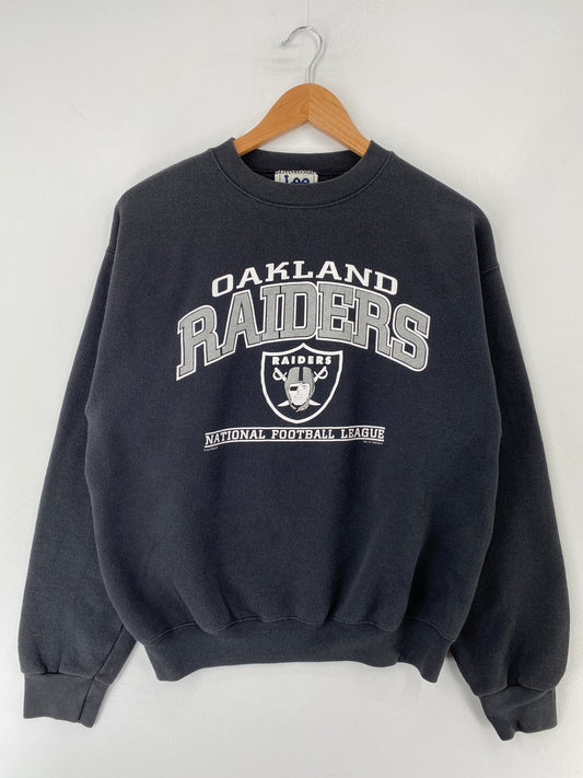 1998 OAKLAND RAIDERS Made in USA Size XL Vintage NFL Sweat-shirt / F4S