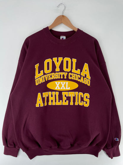 90’s CHAMPION x LOYOLA UNIVERSITY OF CHICAGO Size XXL Vintage College Sweat shirt / E8417S