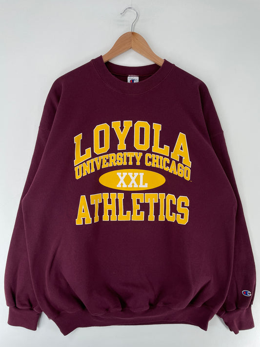 90’s CHAMPION x LOYOLA UNIVERSITY OF CHICAGO Size XXL Vintage College Sweat shirt / E8417S