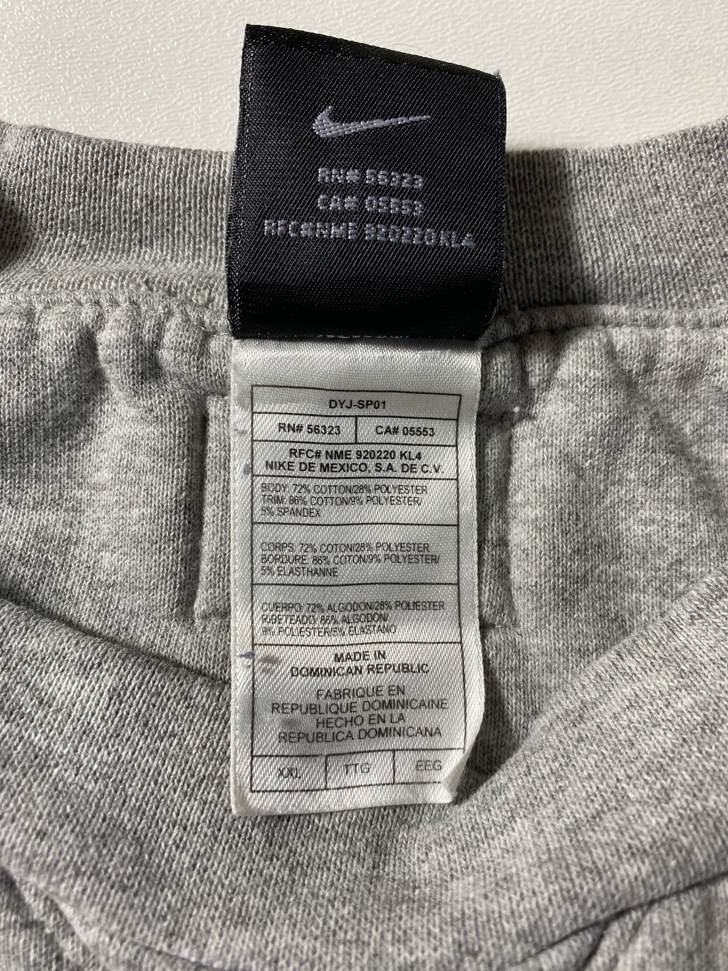 00' NIKE GEORGETOWN Size XXL Vintage College Sweat-Shirt / E9382S