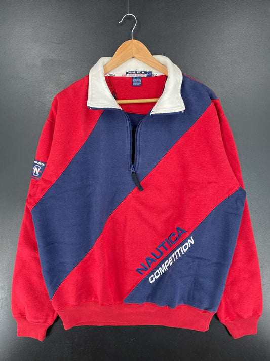 .Vintage NAUTICA COMPETITION Size L Half-Zip Sweat-shirt / E8346S