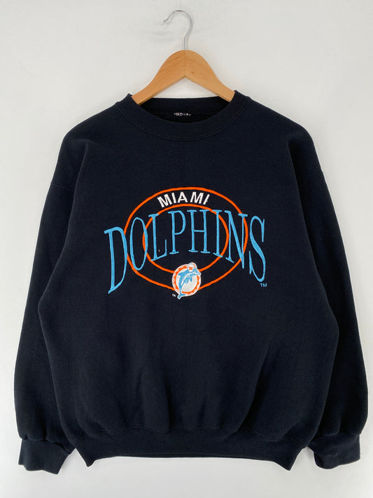 90's MIAMI DOLPHINS Size No Tag (Approx.L) Vintage NFL Sweat-Shirt / E9428S