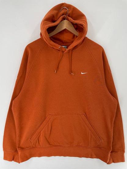 00' NIKE MINI SWOOSH Size L Vintage Hoodie Sweat-Shirt / F497S