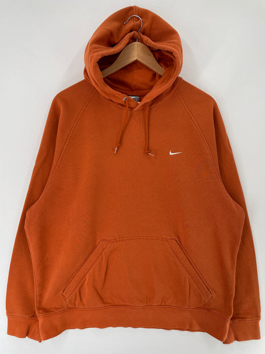 00' NIKE MINI SWOOSH Size L Vintage Hoodie Sweat-Shirt / F497S