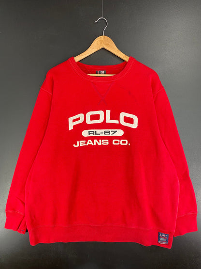 Vintage POLO JEANS RALPH LAUREN Size XXL Vintage Sweat-Shirt / F6197S