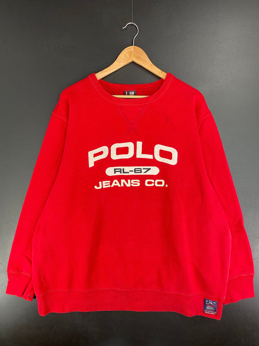 Vintage POLO JEANS RALPH LAUREN Size XXL Vintage Sweat-Shirt / F6197S
