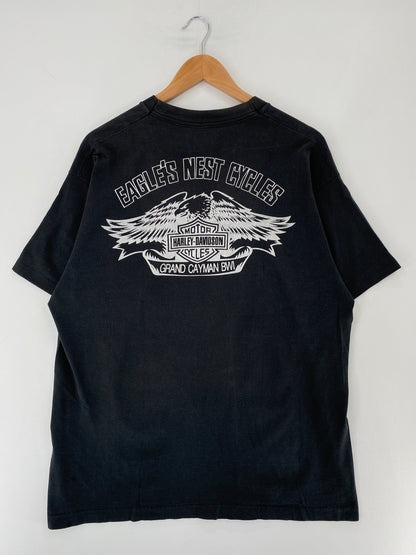90’s HARLEY DAVIDSON Made in USA Size XL Vintage Racing T-Shirt / E8536T