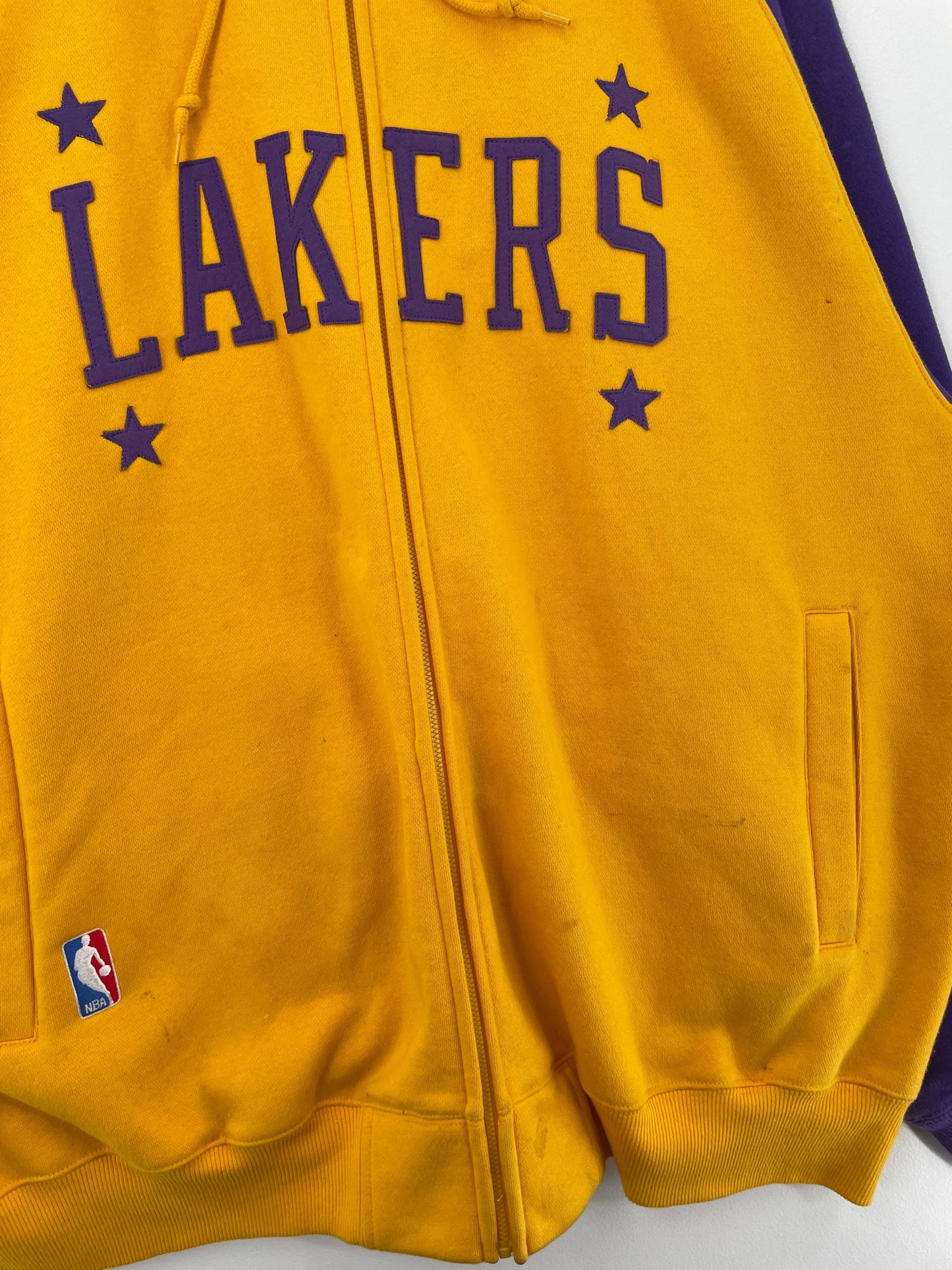 00' Deadstock NIKE x LOS ANGELES LAKERS Size XL Vintage Hoodie Zip-up Sweat-shirt / F5775S