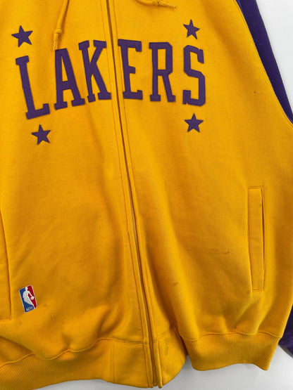 00' Deadstock NIKE x LOS ANGELES LAKERS Size XL Vintage Hoodie Zip-up Sweat-shirt / F5775S