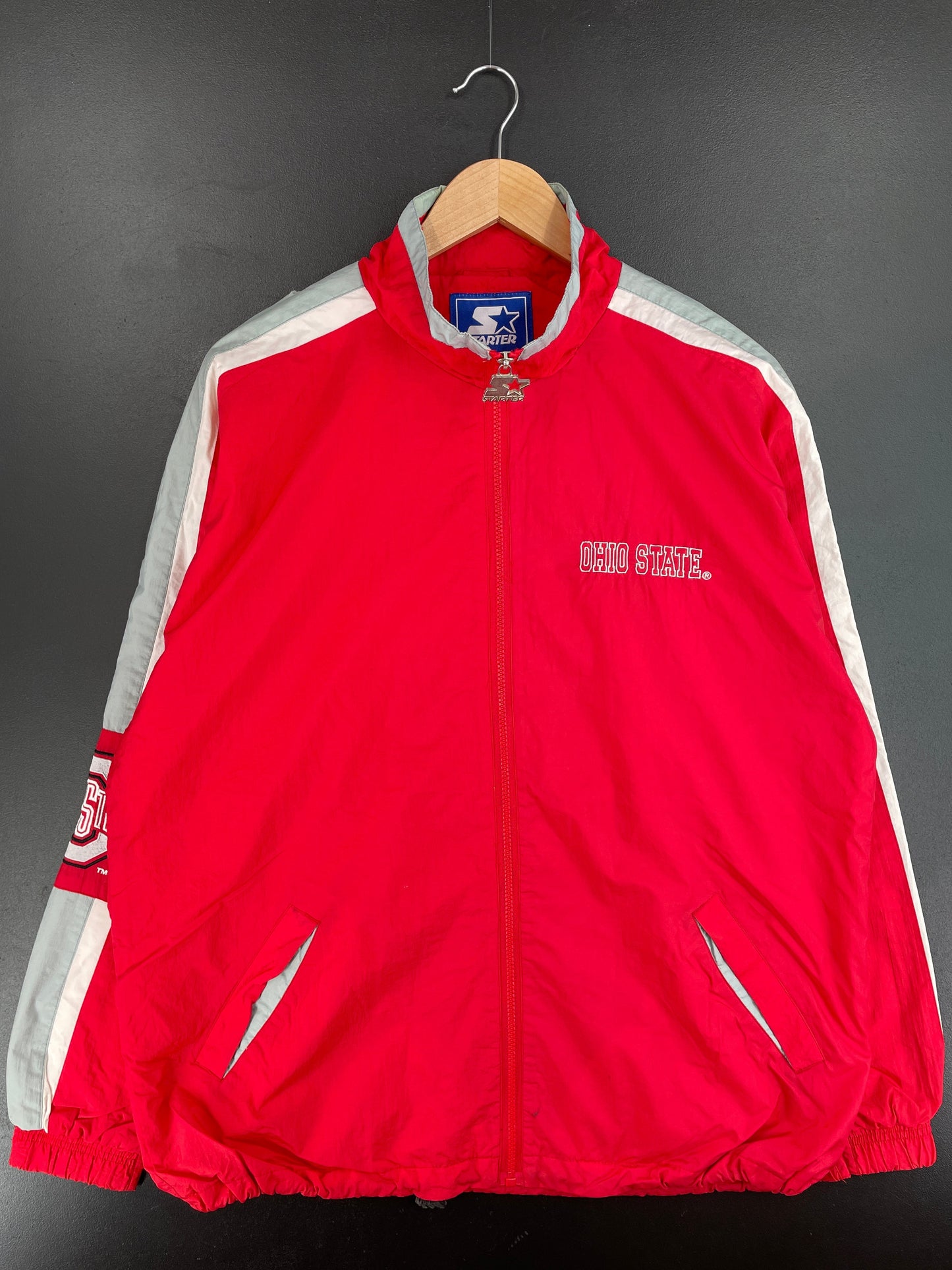 90's STARTER x OHIO STATE Size L Vintage College Nylon Jacket / F4535N