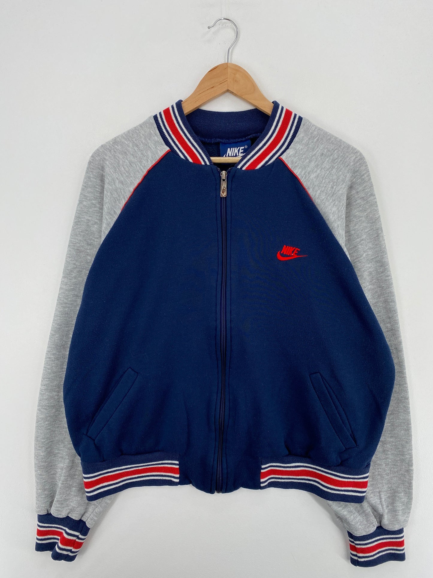 .80’s NIKE Size XL Vintage Zip Up Sweat shirt / F745S
