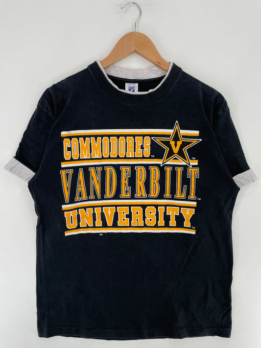 90's COMMODORES VANDERBILT UNIVERSITY Made in USA Size L Vintage College T-shirt / G2989T