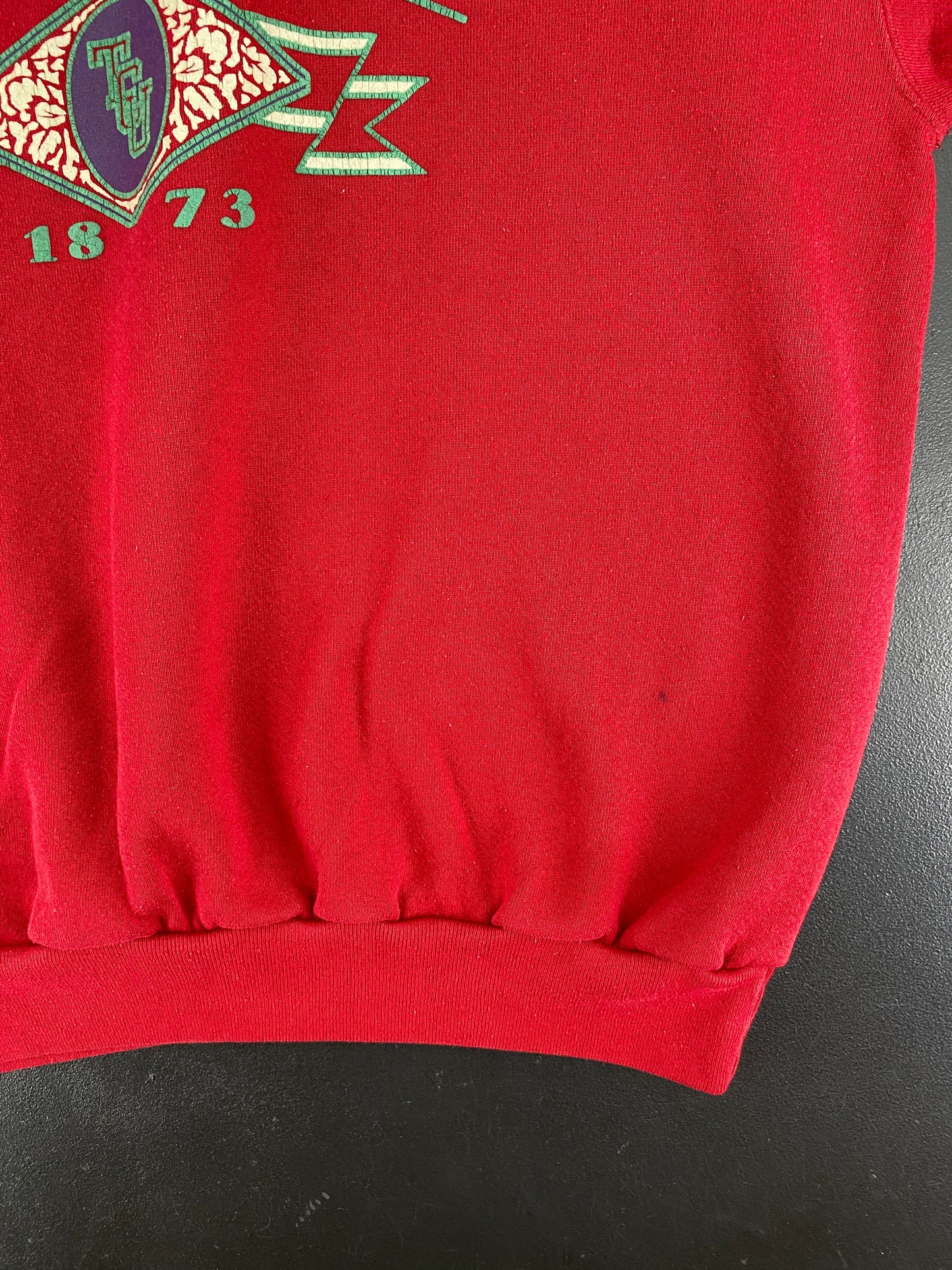 90's TEXAS CHRISTIAN UNIVERSITY Made in USA Size L VintageCollege Sweat-shirt / F6902S