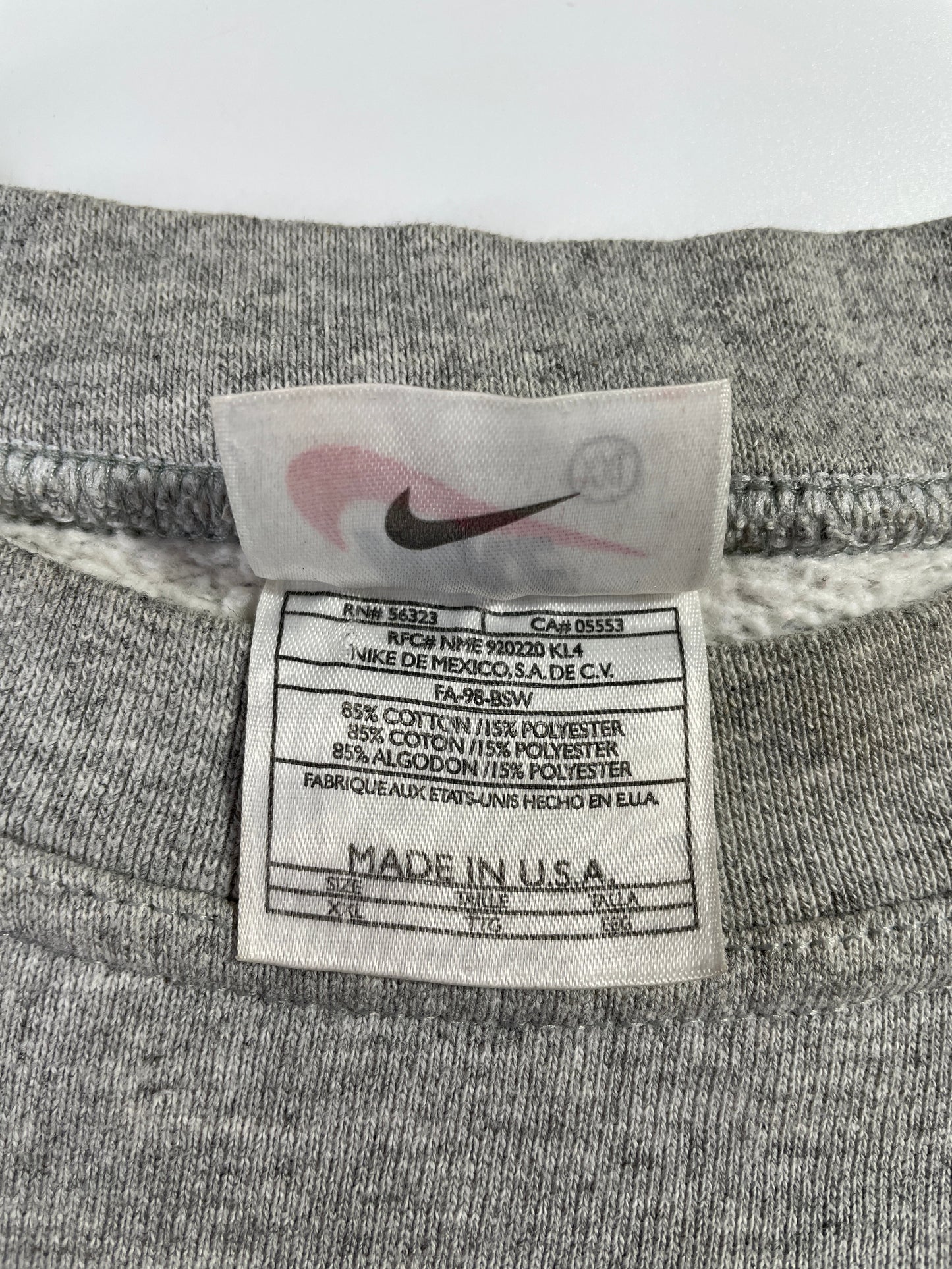 90’s NIKE Made in USA Size XXL Vintage Sweat-shirt / F1782S