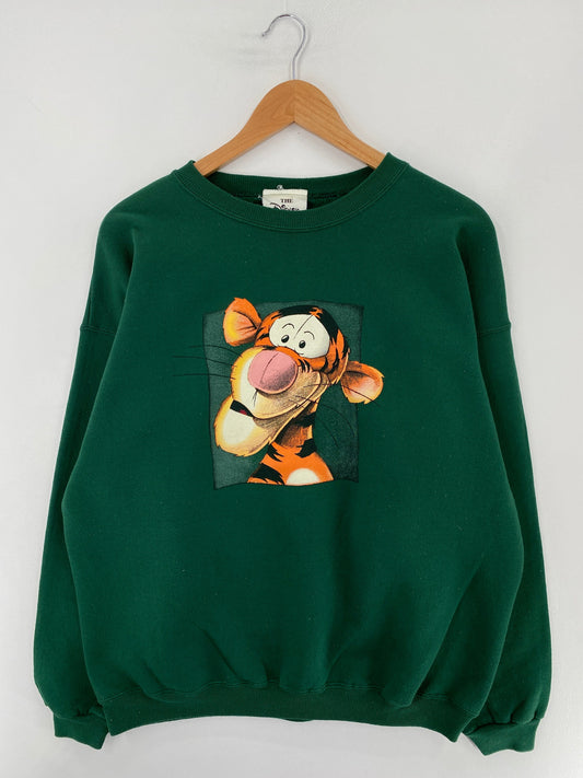 00' DISNEY TIGGER Made in USA Size L Vintage Sweat-Shirt / F8542S