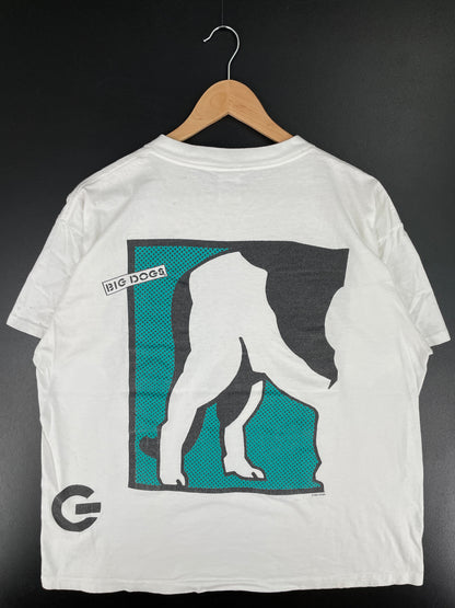90's BIG DOGS Made in USA Size XL Vintage T-shirt / F883T