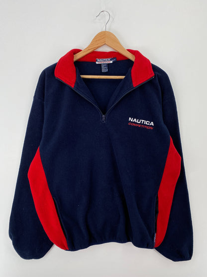 90’s NAUTICA COMPETITION Made in USA Size M Half Zip Fleece Jacket / F5391S