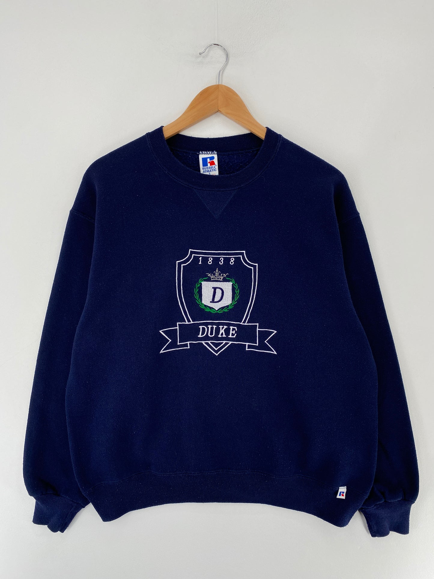 90's RUSSELL x DUKE Made in USA Size L Vintage College Sweat-shirt / E7857S