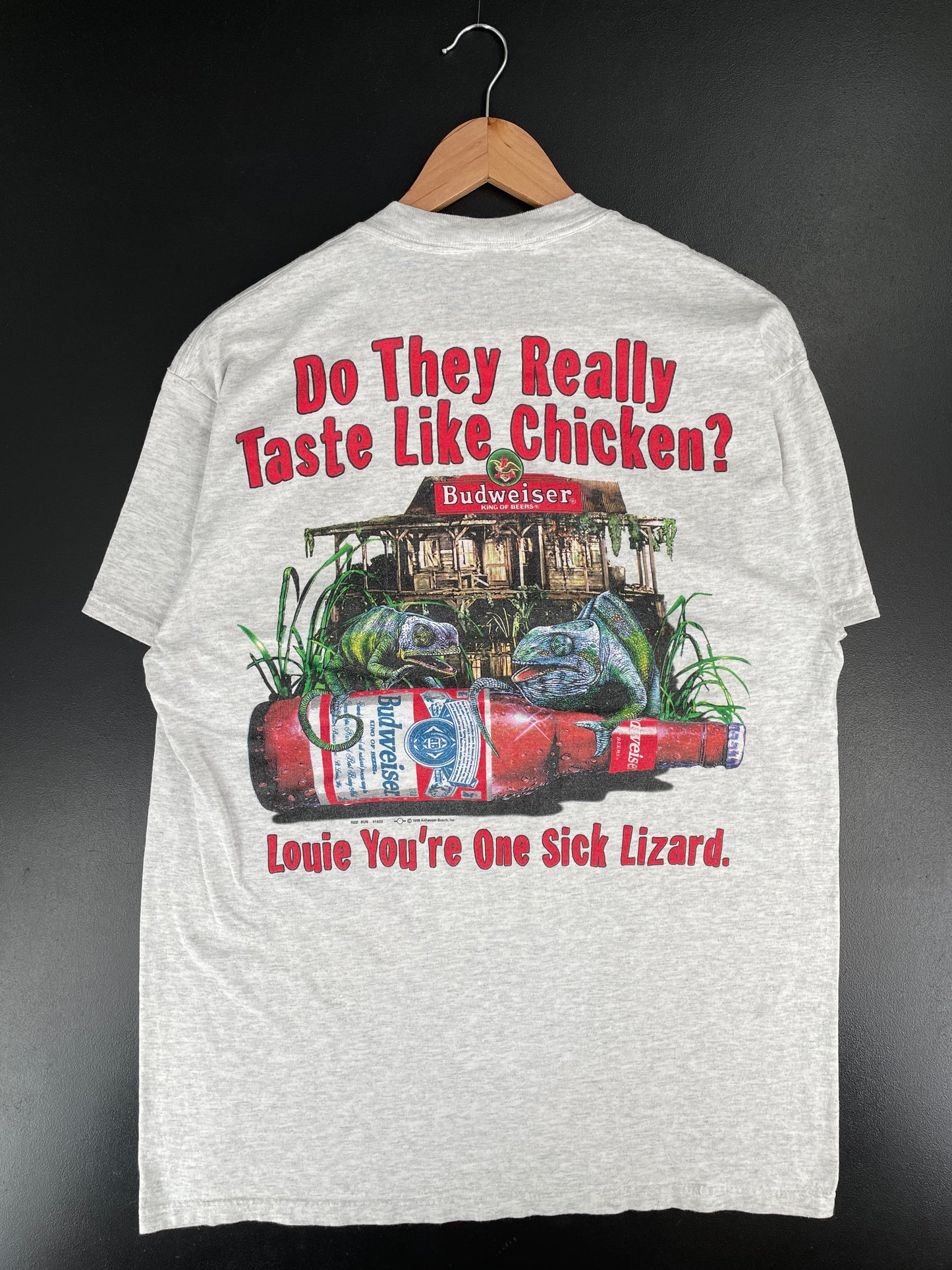 1998 BUDWEISER Size L Vintage T-Shirt / E7520T