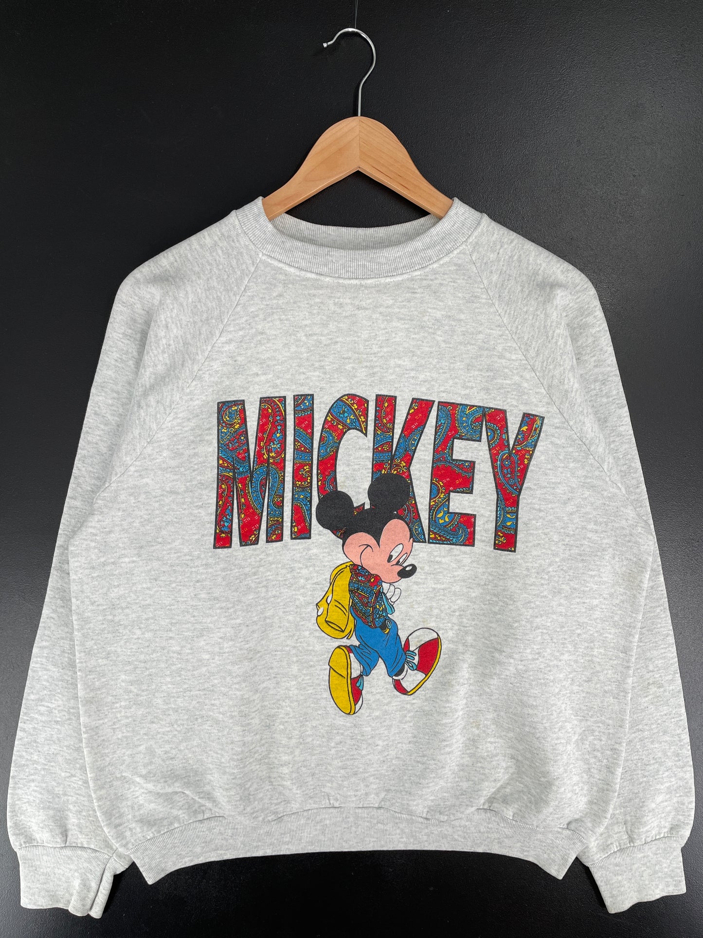 90's DISNEY MICKEY Made in USA Size L Vintage Sweat-Shirt / E6849S