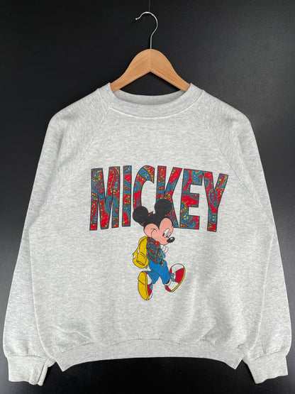 90's DISNEY MICKEY Made in USA Size L Vintage Sweat-Shirt / E6849S