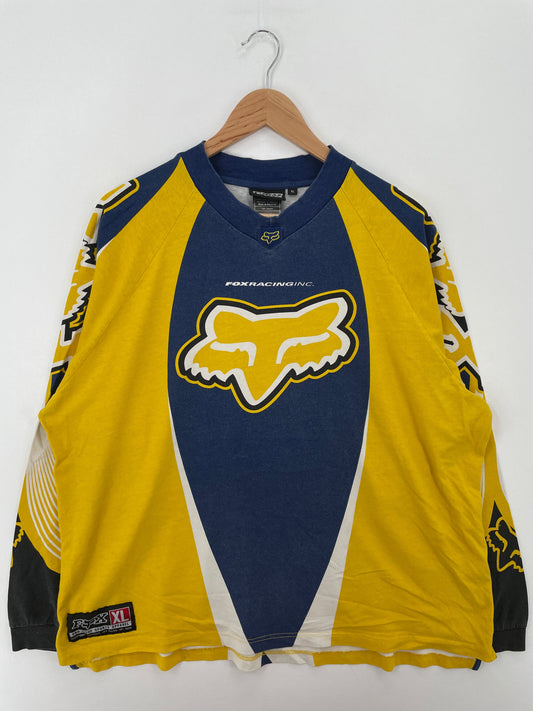 .90’s FOX Size XL Vintage Racing Long Sleeve T-shirt / E8214T