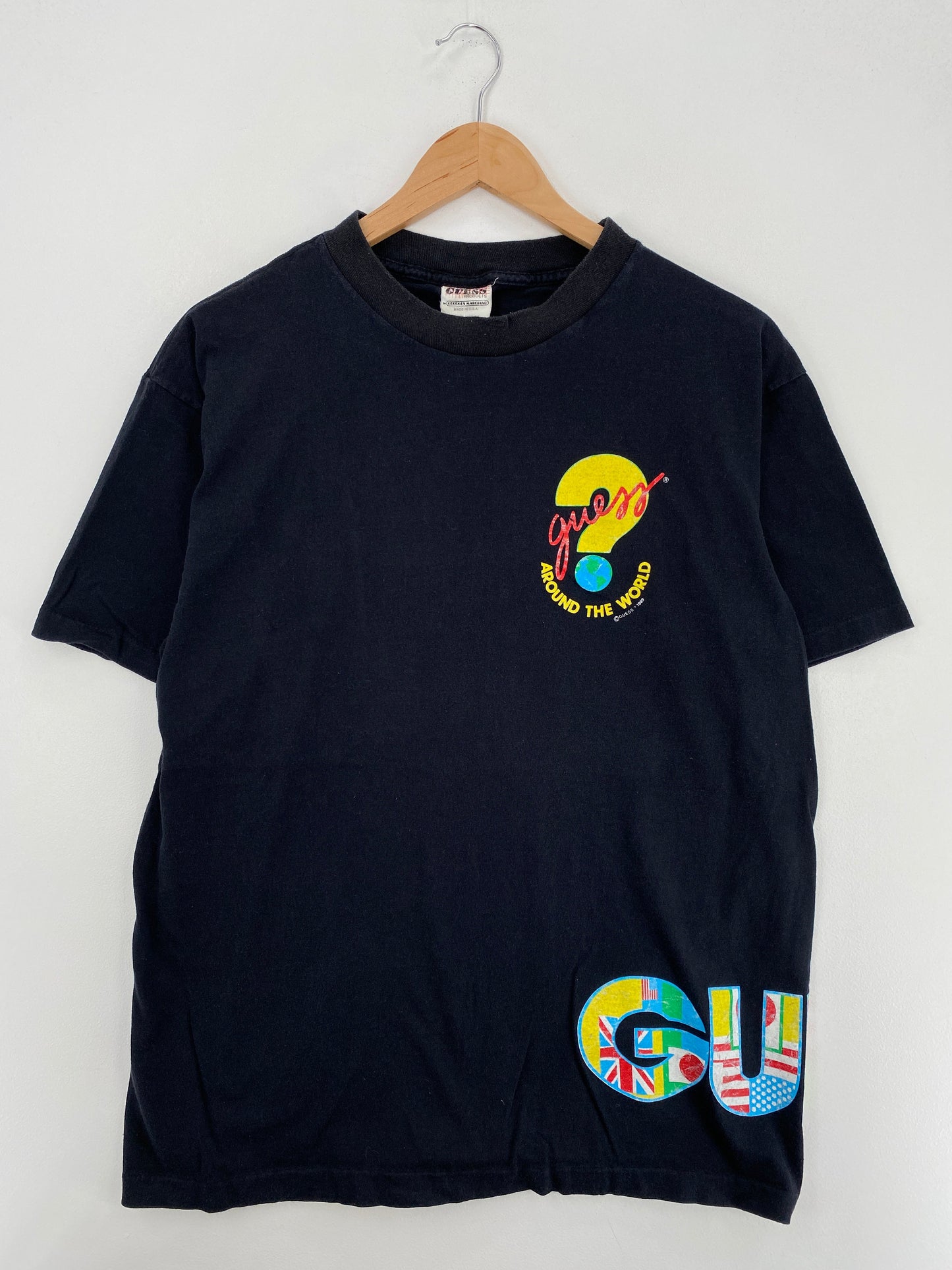 .1989 GUESS Made in USA Approx. Size XL Vintage T-Shirts / E7458T