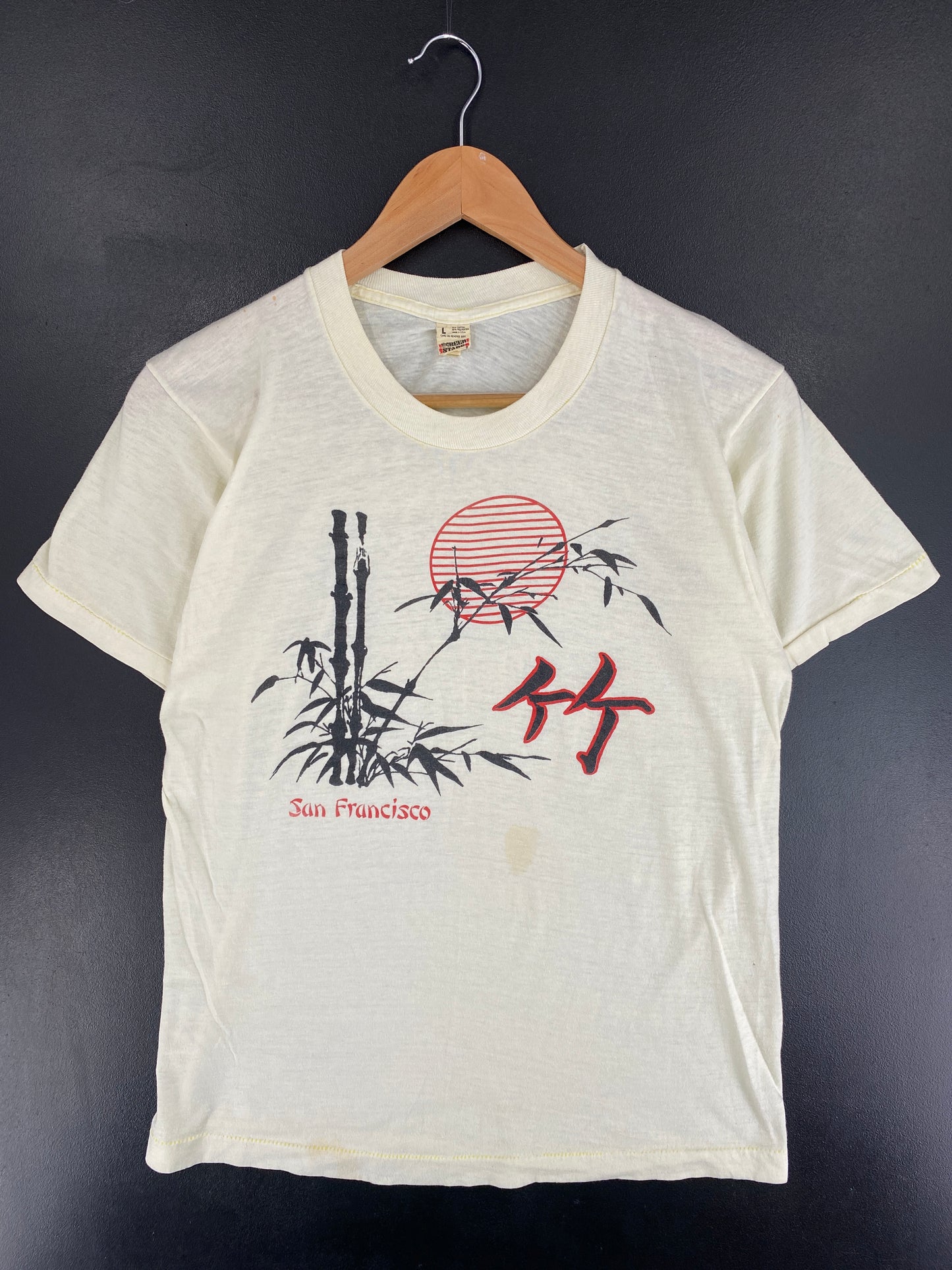 .80’s JAPANESE BAMBOO Made in USA Size L Vintage T-Shirt / E9361T