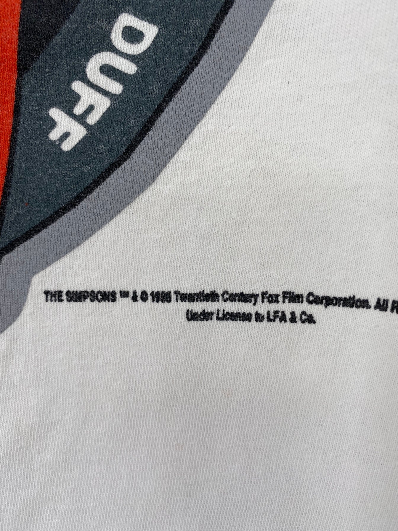 1998 THE SIMPSONS Size No Tag (Approx.XXL) Vintage T-Shirt / G7140T