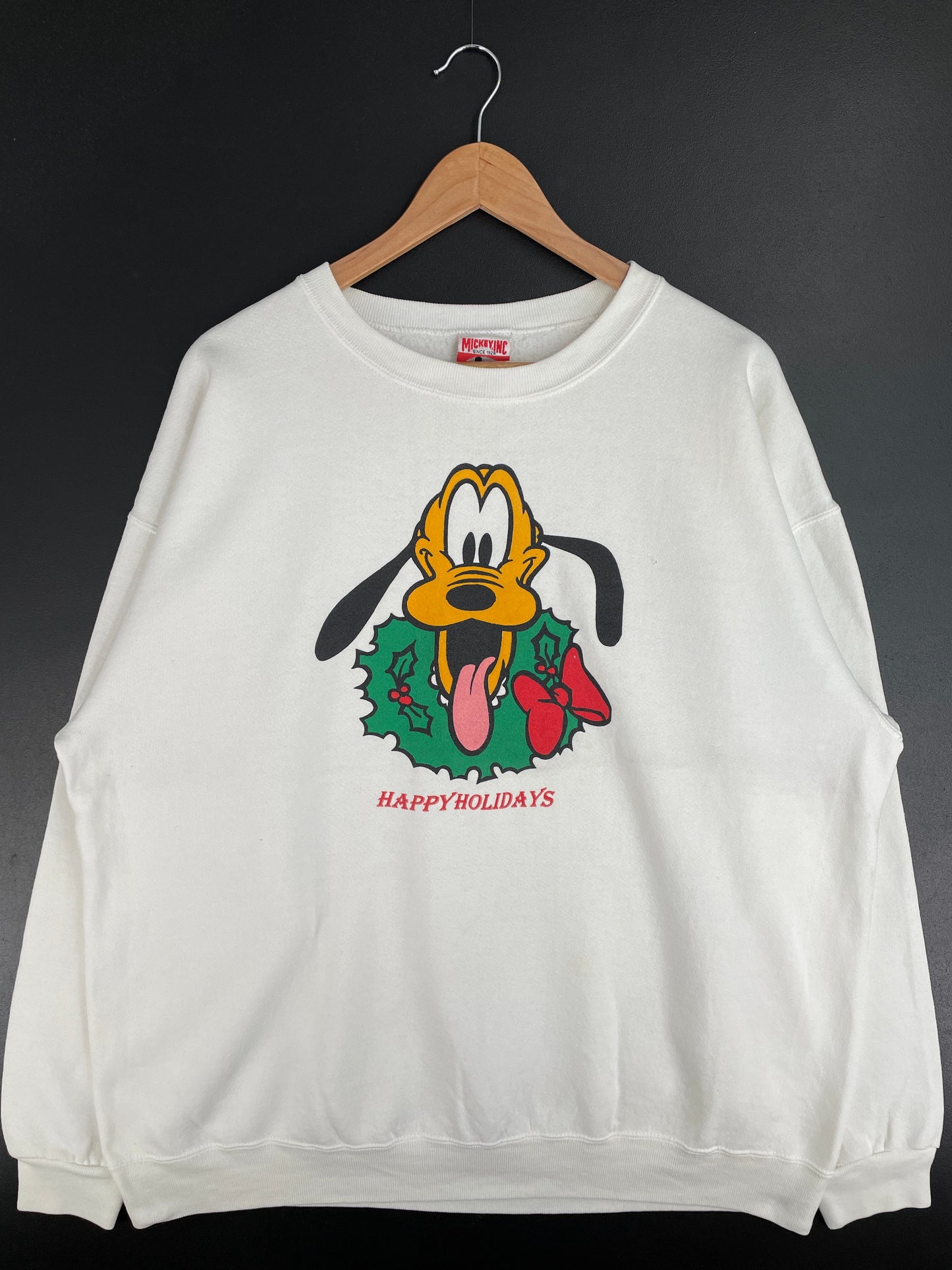 90's DISNEY PLUTO CHRISTMAS Made in USA Size XXL Vintage Sweat-shirt / F6064S