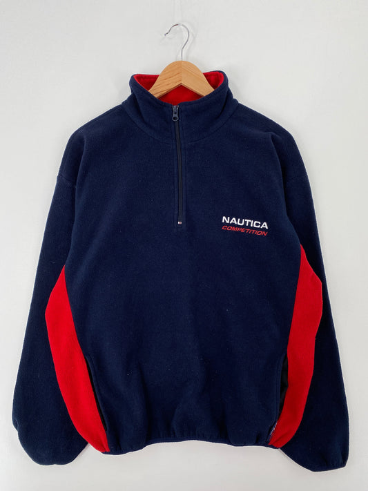 90’s NAUTICA COMPETITION Made in USA Size M Half Zip Fleece Jacket / F5391S