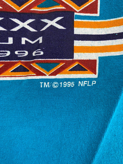 1995 SUPER BOWL XXX Made in USA Size L Vintage NFL T-shirt / E8540T