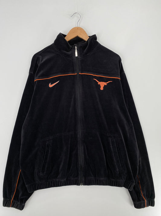 Vintage NIKE x UNIVERSITY OF TEXAS Size XXL Vintage College Zip Up Jacket / F9616J